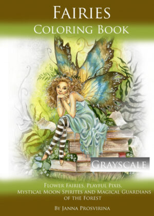 Libro Fairies Coloring Book Grayscale <span> Janna Prosvirina </span> - KusiBooks