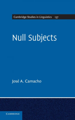 Libro Null Subjects  José Camacho/Josae Camacho  - KusiBooks