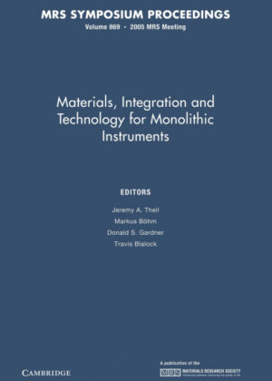 Libro Materials, Integration and Technology for Monolithic Instruments <span>  </span> - KusiBooks