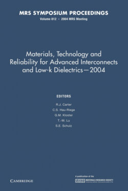 Libro Materials, Technology and Reliability for Advanced Interconnects and Low-K Dielectrics 2004    - KusiBooks