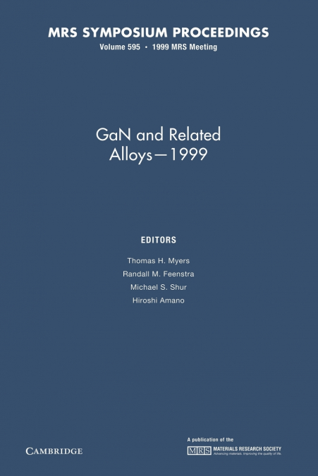Gan and Related Alloys 1999 <span> </span> 1 Libro Gan and Related Alloys 1999 - KusiBooks