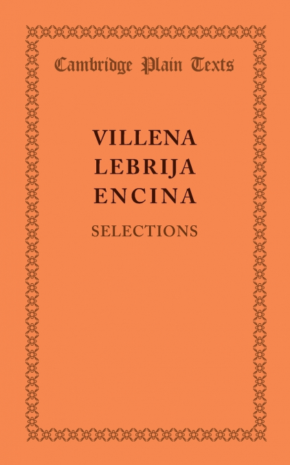 Selections <span> Enrique de Villena/Antonio de Lebrija/Juan Del Encina </span> 1 Libro Selections Enrique de Villena/Antonio de Lebrija/Juan Del Encina - KusiBooks