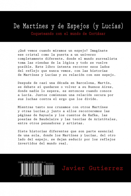 De Martines y de Espejos (y Lucias) <span> Javier Gutierrez </span> 1 Libro De Martines y de Espejos Javier Gutierrez - KusiBooks