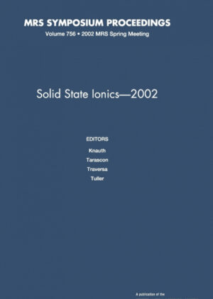 Libro Solid-State Ionics 2002 v756 <span>  </span> - KusiBooks
