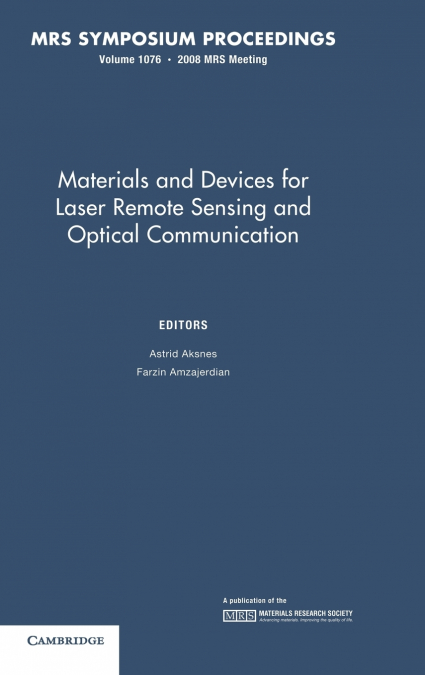 Materials and Devices for Laser Remote Sensing and Optical Communication <span> </span> 1 Libro Materials and Devices for Laser Remote Sensing and Optical Communication - KusiBooks