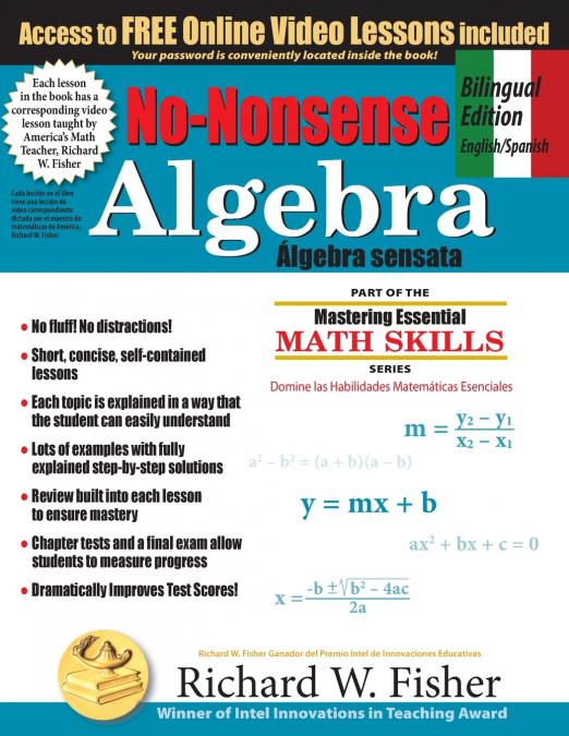 No-Nonsense Algebra, Bilingual Edition (English - Spanish) <span> Richard W Fisher </span> 1 Libro No-Nonsense Algebra, Bilingual Edition Richard W Fisher - KusiBooks