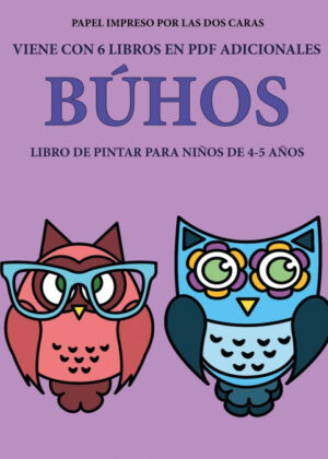 Libro de pintar para niños de 4-5 años (Búhos) <span> Isabella Martinez </span>