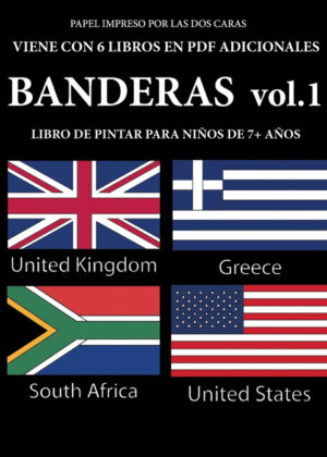 Libro de pintar para niños de 7+ años (BanderasVolume 1) <span> Isabella Martinez </span>