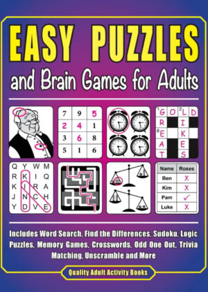 Libro Easy Puzzles and Brain Games for Adults <span> J. D. Kinnest </span> - KusiBooks