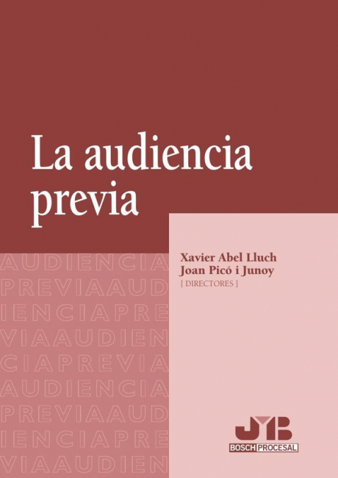 La Audiencia Previa 1 Libro La Audiencia Previa - KusiBooks