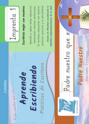 Libro Practicas De Escritura - Oracion Padre Nuestro - Letra Imprenta, Nivel 1 - KusiBooks