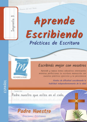 Libro Practicas De Escritura - Oracion Padre Nuestro - Letra Imprenta, Nivel 3 - KusiBooks